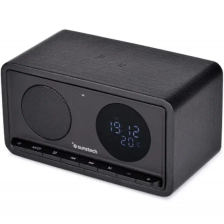 Sunstech RPBT460 Altavoz Portátil Con Radio FM, Carga Inalámbrica 15W Y Batería 2200 mAh